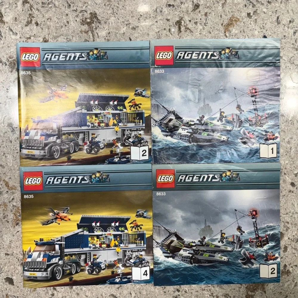 Lego‎ Instruction Manual Lot of 9 Power Miners, Agents, Chima